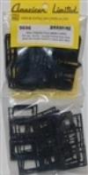 American Limited 9696 HO Diaphragms, Black, Walthers Pullman Cars - House of Trains