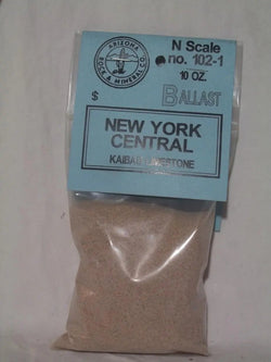 Arizona Rock and Mineral Co. 102-1 N Scale Ballast, 12oz. Bag, New York Central, Kalbab Limestone - House of Trains