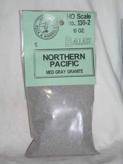 Arizona Rock and Mineral Co. 130-2 HO Scale Ballast, 12oz. Bag, Northern Pacific Med Gray Granite - House of Trains