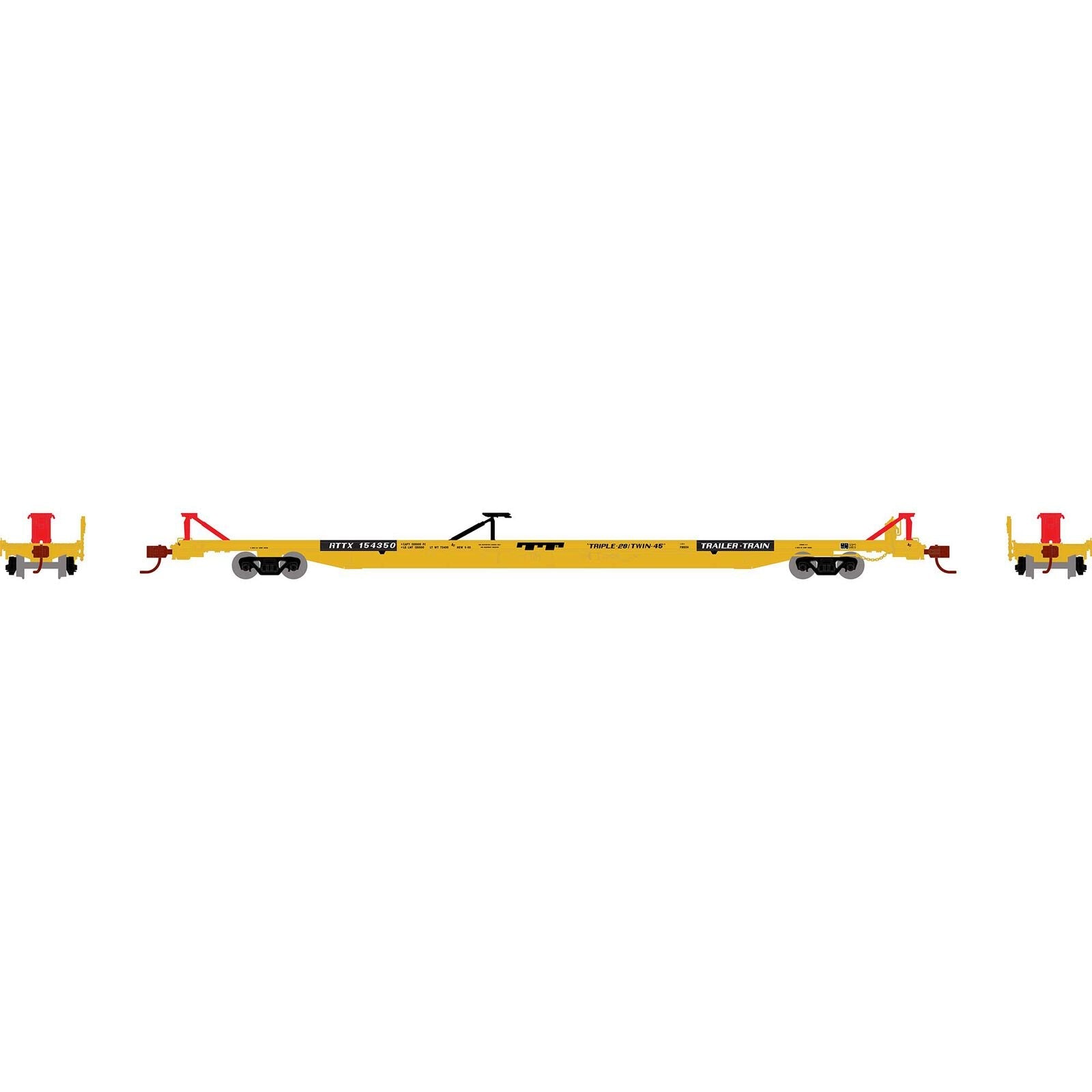 Athearn 14351 N, F89F 89', 8" TOFC Flat Car, Trailer Train, TTX, 154350 - House of Trains