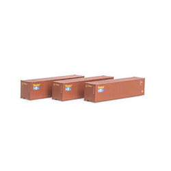 Athearn 17441 N, 40' Corrugated Container, Touax, MOL, TGCU, 3 Pack - House of Trains