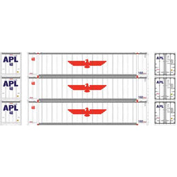Athearn 17677 N, 48' Container, American President Lines, APLU, 3 Pack - House of Trains