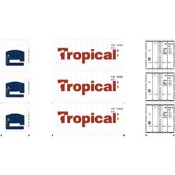 Athearn 17729 N, 20' Reefer Container, Tropical, TTRU, 3 Pack - House of Trains