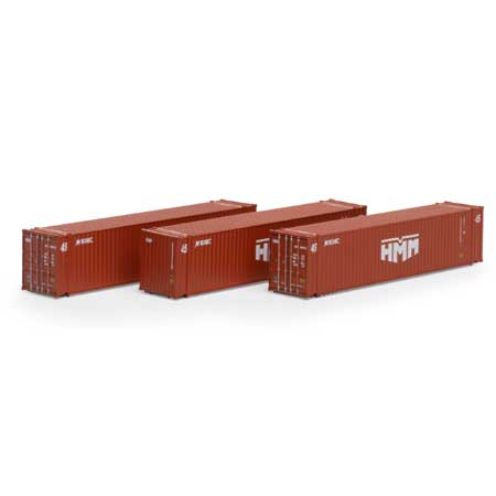 Athearn 17890 N, 45' Container, 3-Pack, HMM, KOBC - House of Trains