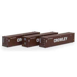 Athearn 17895 N, 45' Container, 3-Pack, Crowley, CMCU - House of Trains