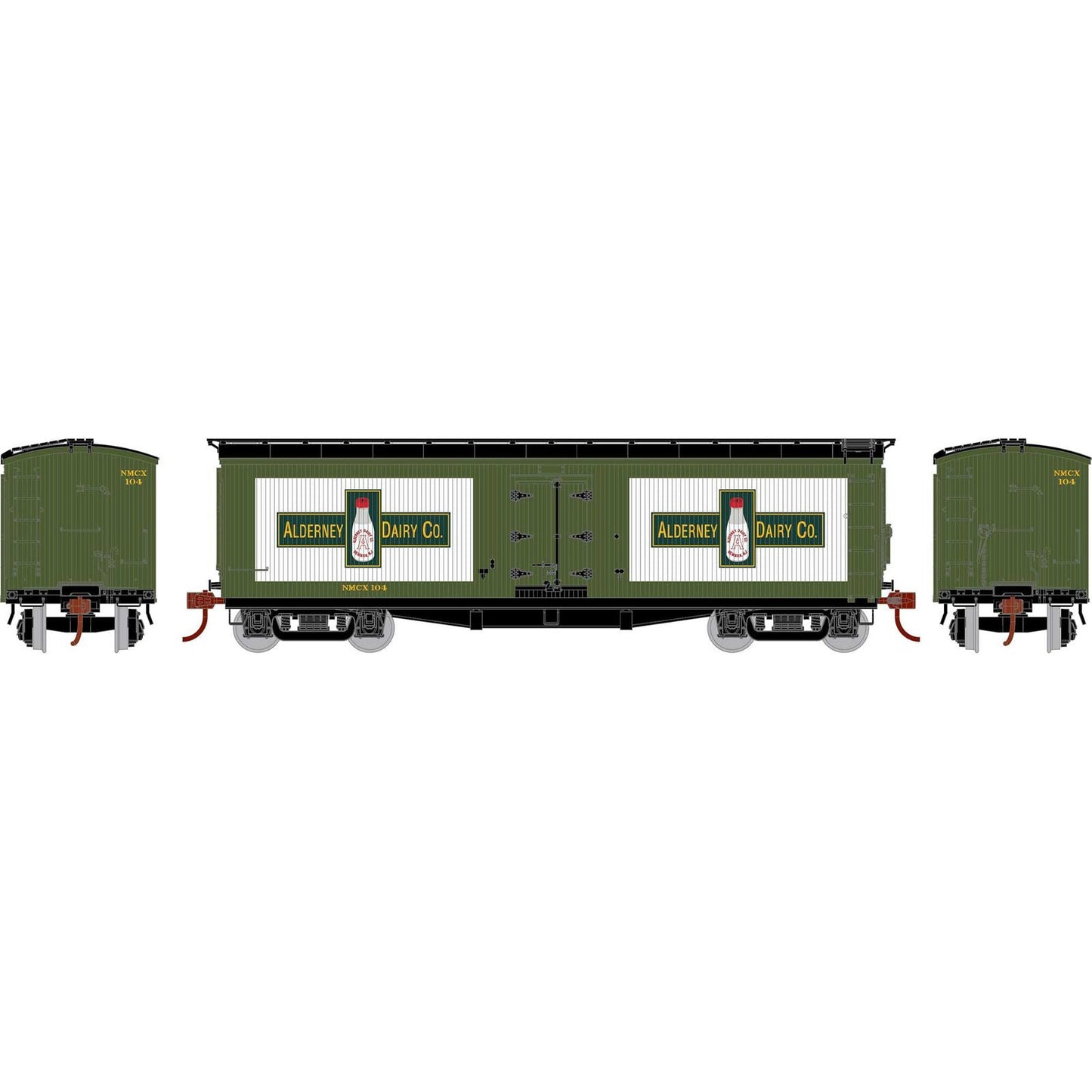 Athearn 24034 N, 40' Pfaudler Wood Milk Car, Alderney Dairy, NMCX, 104 - House of Trains