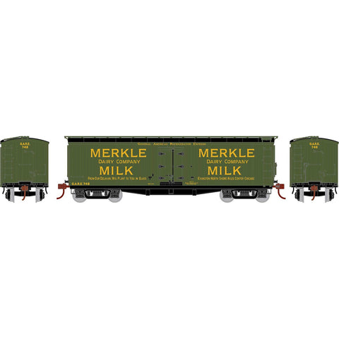 Athearn 24036 N, 40' Pfaudler Wood Milk Car, Merkle Dairy Company, GARE, 748 - House of Trains
