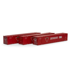 Athearn 26523 HO, 53' Jindo Container, 3 Pack, Canadian Tire - House of Trains