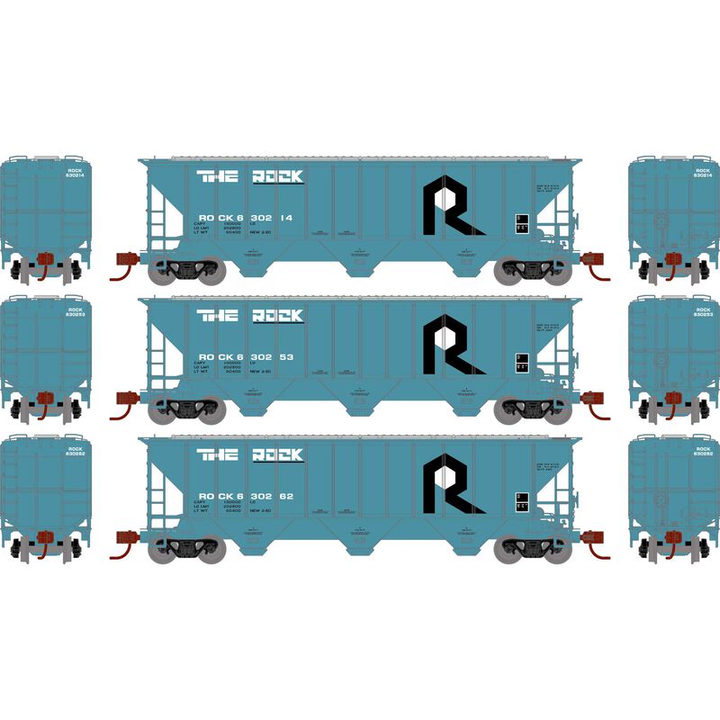 Athearn 27418 N, PS 4427 3-Bay Covered Hopper, 3-Pack ROCK - House of Trains