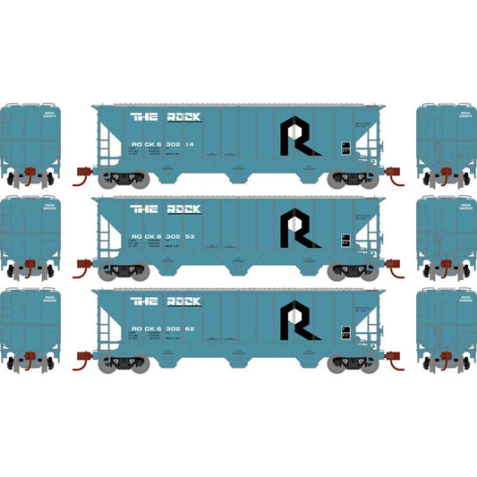 Athearn 27418 N, PS 4427 3-Bay Covered Hopper, 3-Pack ROCK - House of Trains