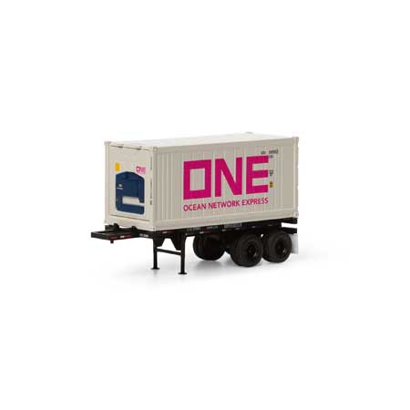 Athearn 28891 HO, 20' Reefer Container with Chassis, Ocean Network Express, SZLU, 203759 - House of Trains