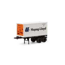 Athearn 28894 HO, 20' Reefer Container with Chassis, Hapag-Lloyd, HLXU, 270657 - House of Trains