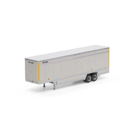 Athearn 29462 HO 40' Parcel Trailer, UPS, No Logo, Yellow Stripe, UPOZ, 80888 - House of Trains