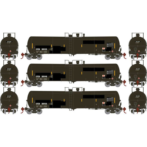 Athearn 29933 HO 30,000 Gallon Ethanol Tank Car, 3-Pack, CTCX - House of Trains