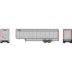 Athearn 30123 N 40' Parcel Trailer, UPS, No Logo, Red Stripe, UPSZ, 87406 - House of Trains