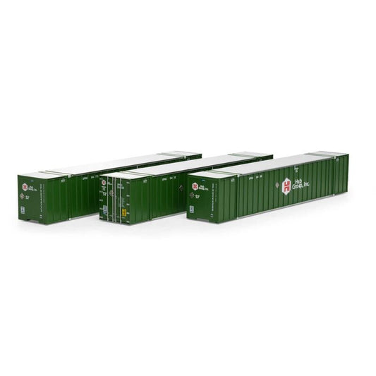 Athearn 40125 HO, 53' Stoughton Container, 3-Pack, HUB Group, UPHU, 244212, 244288, 244773 - House of Trains