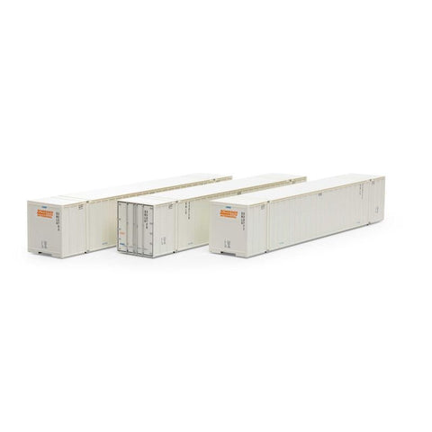 Athearn 40128 HO, 53' Stoughton Container, 3-Pack, Schneider National, SNLU - House of Trains