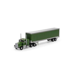 Athearn 41088 HO, Kenworth Cab with 45' Trailer, Green - House of Trains