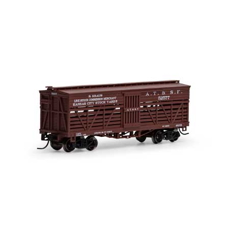 Athearn 5255 N, 36' Stock Car, Santa Fe, ATSF, 52577 - House of Trains