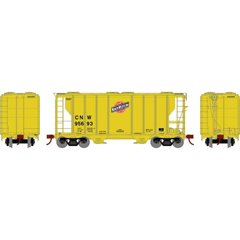 Athearn 63810 HO, PS 2600 2-Bay Covered Hopper, CNW, 95693 - House of Trains