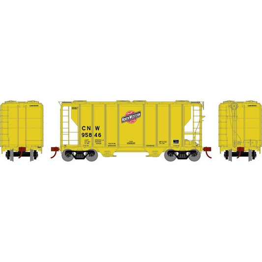 Athearn 63813 HO, PS 2600 2-Bay Covered Hopper, CNW, 95846 - House of Trains