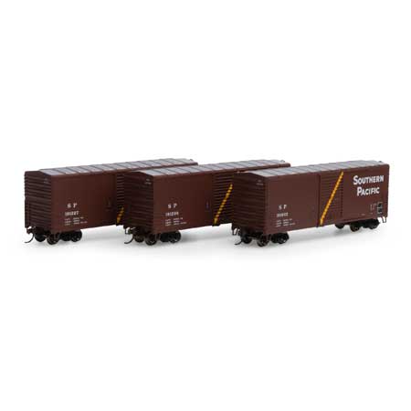Athearn 67738 HO, 40' Box Car, Modernized, 3-Pack, Southern Pacific - House of Trains