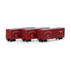 Athearn 67756 HO, 40' Box Car, Modernized, 3-Pack, Gulf Mobile and Ohio - House of Trains