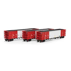 Athearn 7482 HO, 50' Thrall High Side Coal Gondola, with Coal Load, 3-Pack, Herzog - House of Trains
