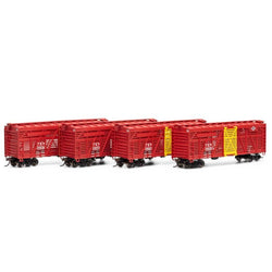 Athearn 76006 HO, 40' Stock Car, 4-Pack, Texas and Pacific - House of Trains