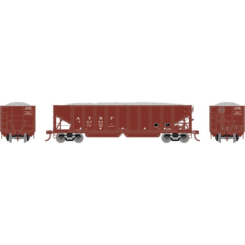 Athearn 7633 HO, 40' Outside Braced Ballast Hopper, ATSF, 76950 - House of Trains
