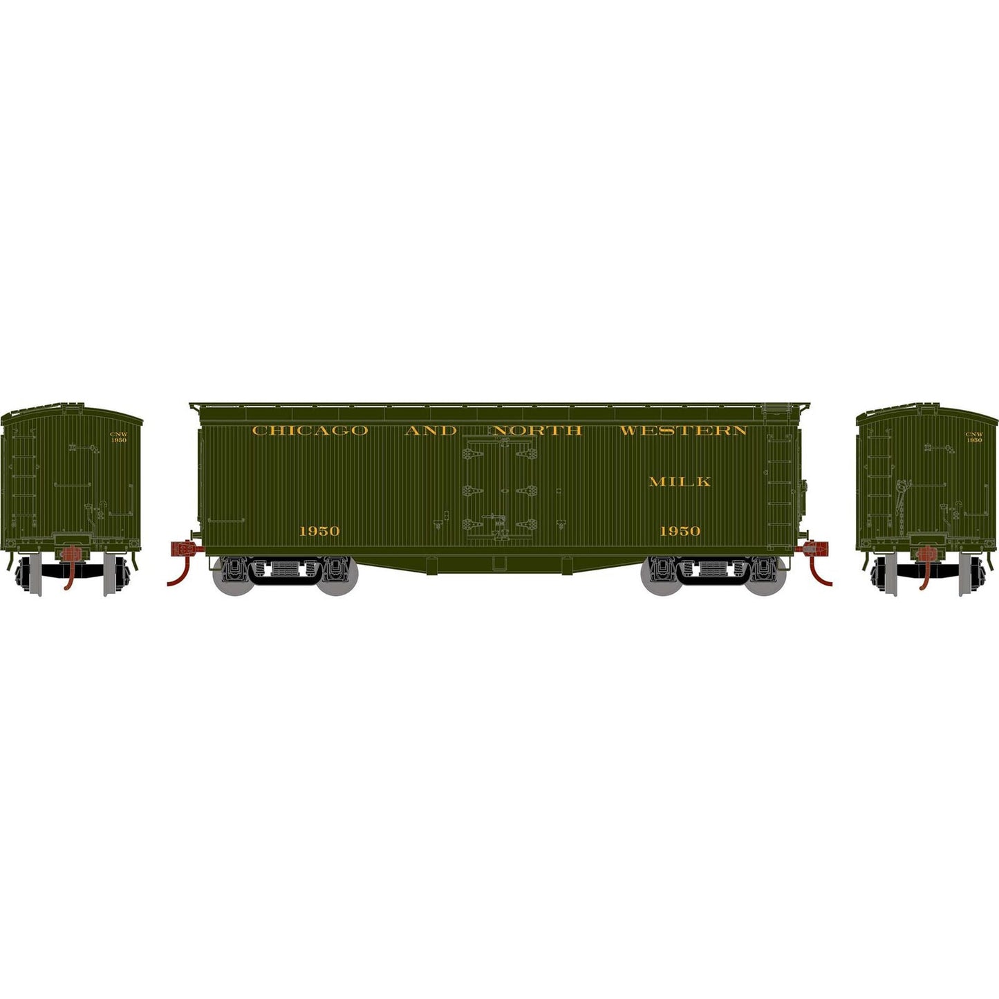 Athearn 84707 HO, 40' Pfaudler Wood Milk Car, Chicago North Western, CNW, 1950 - House of Trains