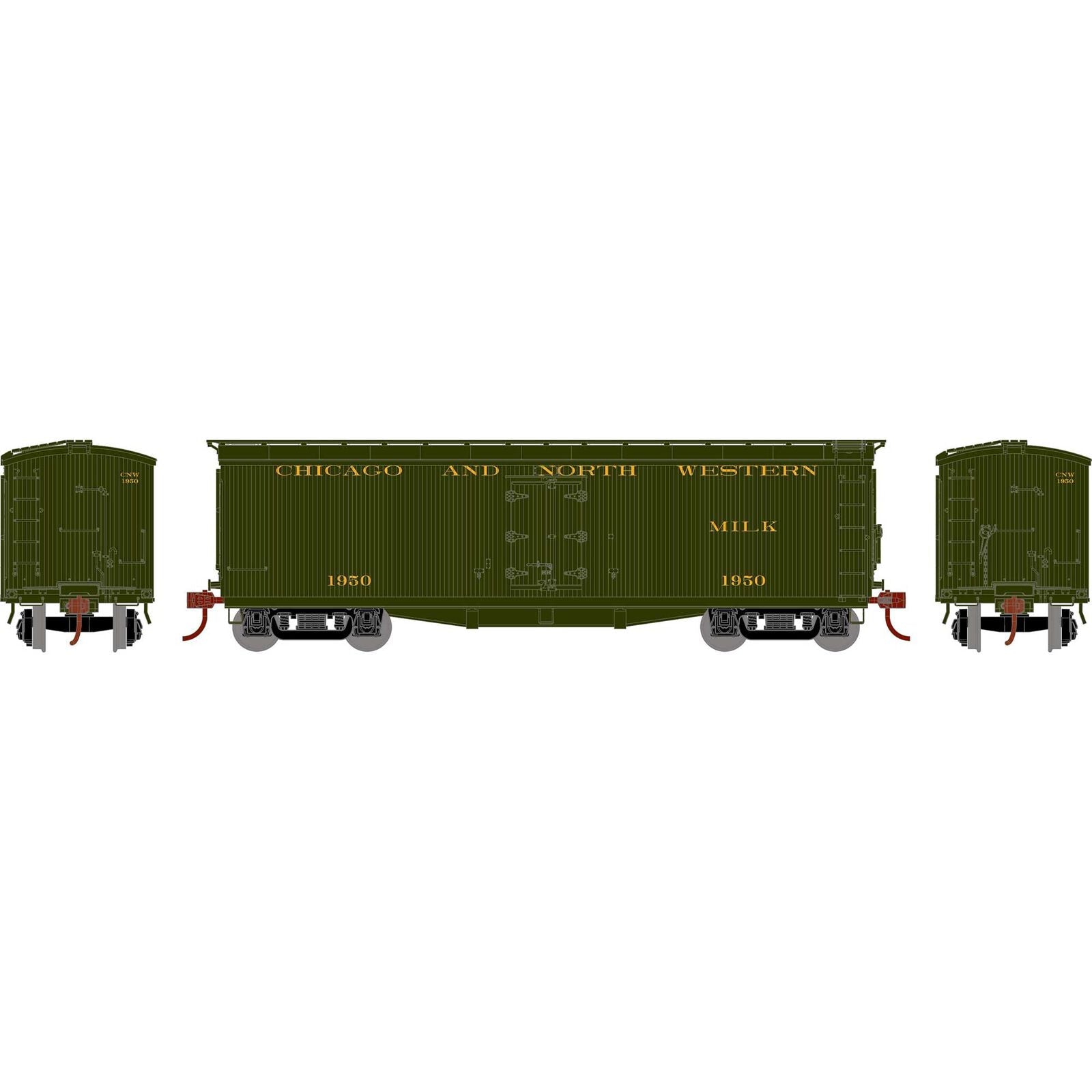 Athearn 84707 HO, 40' Pfaudler Wood Milk Car, Chicago North Western, CNW, 1950 - House of Trains