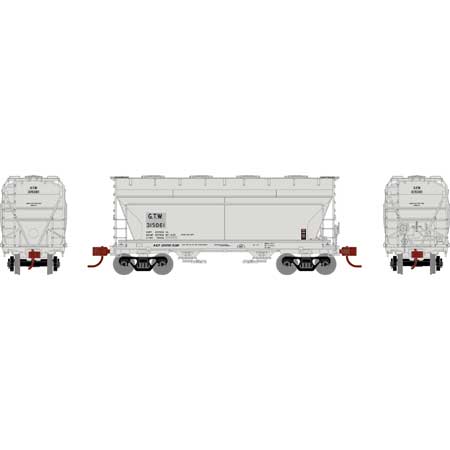 Athearn 93455 HO, ACF 2970 2-Bay Covered Hopper, Primed for Grime, GTW, 315061 - House of Trains