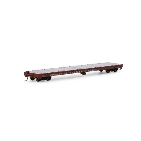 Athearn 97070 HO, 60' Flat Car, Trailer Train, Brown Logo, OTTX, 97079 - House of Trains