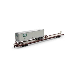 Athearn Genesis 69606 HO, F89F 89' Flat Car, Trailer Train, TTX, 154869, with 40' Trailer, PCTZ, 295544 - House of Trains