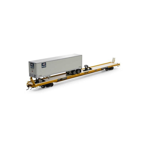 Athearn Genesis 69608 HO, F89F 89' Flat Car, TTX, 155695, with 40' Trailer, MPZ, 202232 - House of Trains