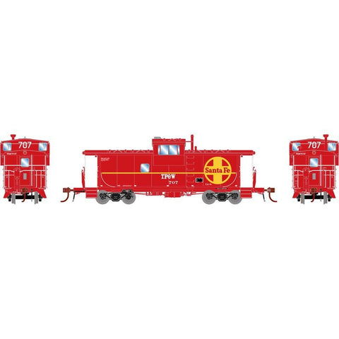 Athearn Genesis 78581 HO CE-8 ICC Caboose, LED Lights, ATSF Lease, TPW, 707 - House of Trains