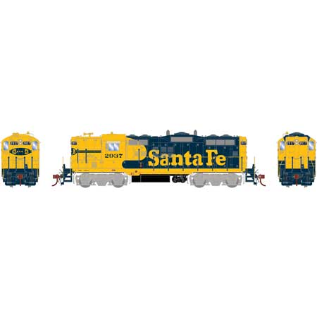 Athearn Genesis 82226 HO, GP9, Phase II, DCC READY, LED, Santa Fe, SF, 2937 - House of Trains