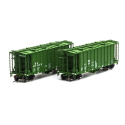 Athearn Genesis 87677 HO, 40' 2600 CF Airslide Covered Hopper, Early, 2-Pack, Burlington Northern - House of Trains