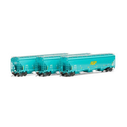 Athearn Genesis 97149 HO, Trinity Covered Hopper, 3-Pack, Primed for Grime, AGP, DJTX - House of Trains