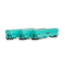 Athearn Genesis 97154 HO, Trinity Covered Hopper, 3-Pack, Primed for Grime, INTX - House of Trains