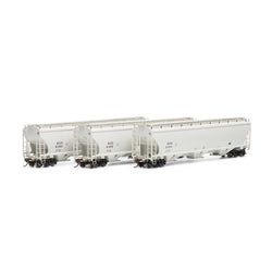 Athearn Genesis 97166 HO, Trinity Covered Hopper, 3-Pack, General American Marks Co, GCCX - House of Trains