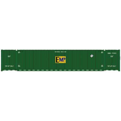 Atlas 20 005 946 HO 53' CIMC Container, EMP, Conspicuity Striping, Set #2 - House of Trains