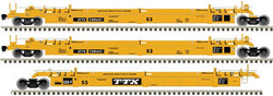 Atlas 20 006 619 HO, 53' Articulated Well Car, 3-Unit, DTTX, 728527 - House of Trains