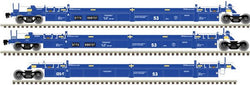 Atlas 20 006 623 HO, 53' Articulated Well Car, 3-Unit, DTTX, 888737 - House of Trains