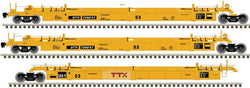 Atlas 20 006 629 HO, 53' Articulated Well Car, 3-Unit, DTTX, 728257 - House of Trains