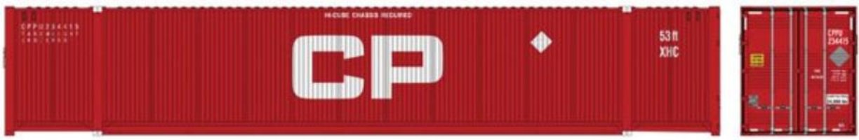 Atlas 20 006 675 HO Jindo 53' Corrugated Container, 3-Pack, Canadian Pacific - House of Trains