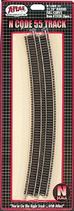 Atlas 2028 N, Code 55, 21.25" Radius Curve, 6 pcs - House of Trains