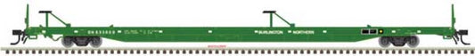 Atlas 50 004 433 N, ACF 89' 4" Flat Car, Mid/End Hitches, Burlington Northern, BN, 635606 - House of Trains