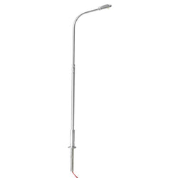 Atlas 70 000 148 N, Single Arm Street Light, Gray Pole, Cool White LED, 3 Pieces - House of Trains